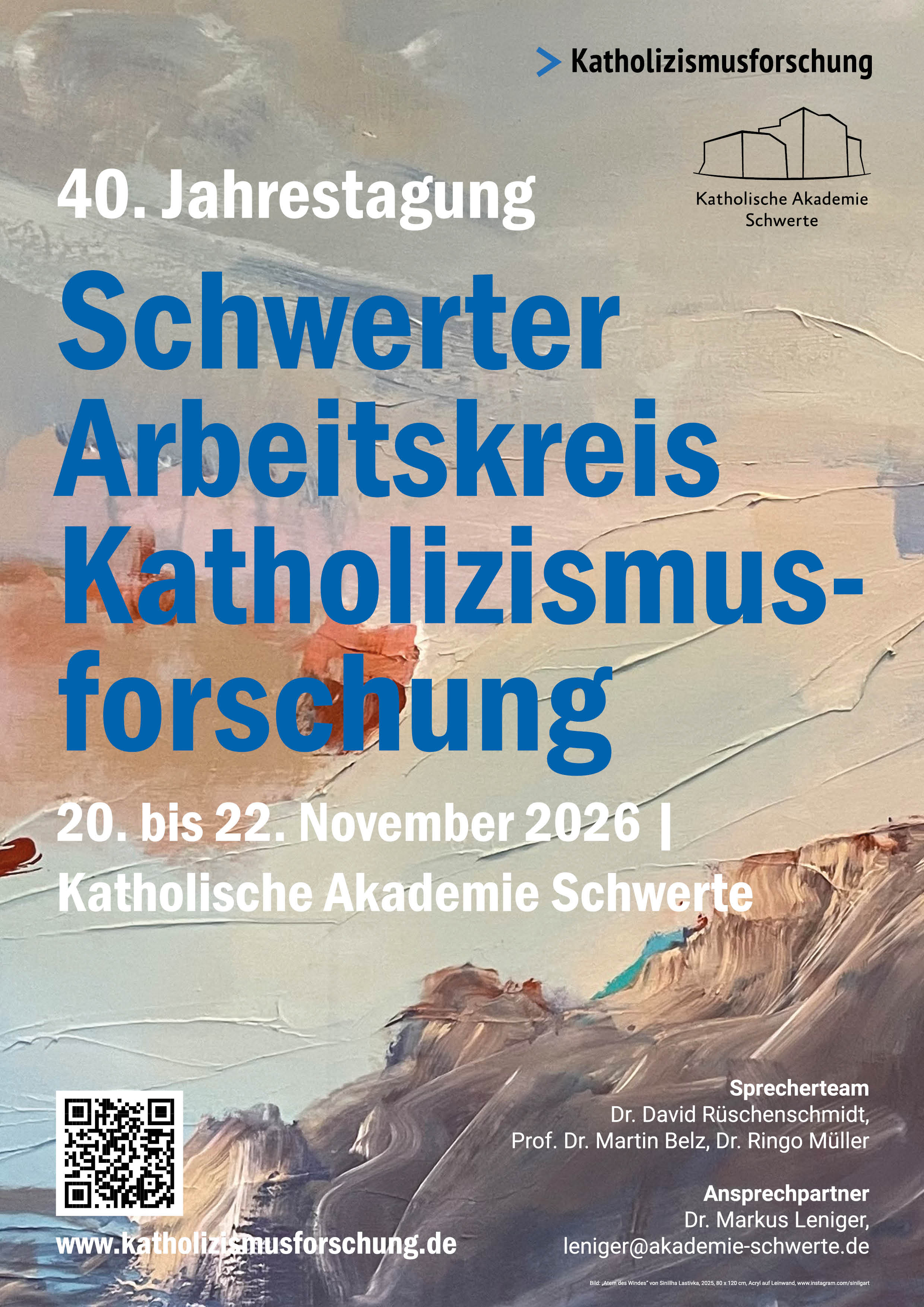 Plakat des Schwerter Arbeitskreises mit Titelei, Datum und Ansprechpartner